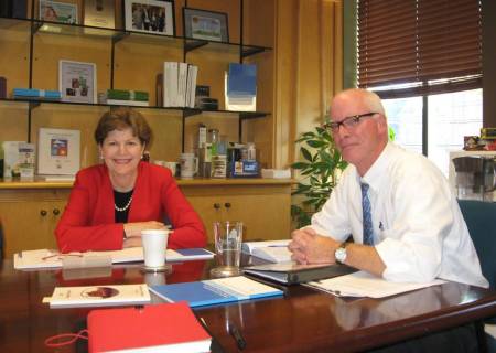 Sen. Jeanne Shaheen in CACP's offices